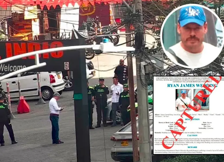 El FBI anunció la captura del exdeportista olímpico Ryan James Wedding, quien, entre otros muchos delitos es investigado por el asesinato del colombo-canadiense Jonnathan Acevedo García, de 42 años, en un restaurante del Mall del Indio, oriente de Medellín. FOTOS: CORTESÍA