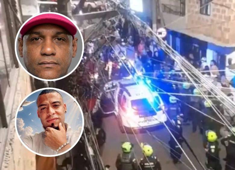 Al venezolano José Jesús Bello Chirinos (detalle, arriba), de 46 años, lo asesinaron en una riña dentro de un bar en el sector de El Raudal, centro de Medellín. A Jonathan Alonso Pérez Candela (detalle, abajo), de 40 años, le provocaron la muerte en una pelea en el barrio Las Estancias (foto). FOTOS: CORTESÍA