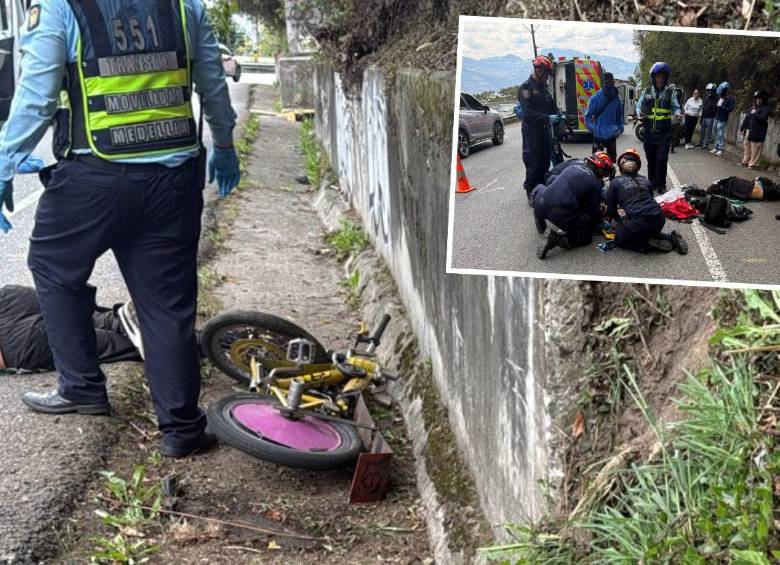 En este accidente murió un joven de 20 años que se venía descolgando desde el Alto de las Palmas. Las dos muertes más recientes por esta práctica fueron en la vía Las Palmas. FOTO: CORTESÍA
