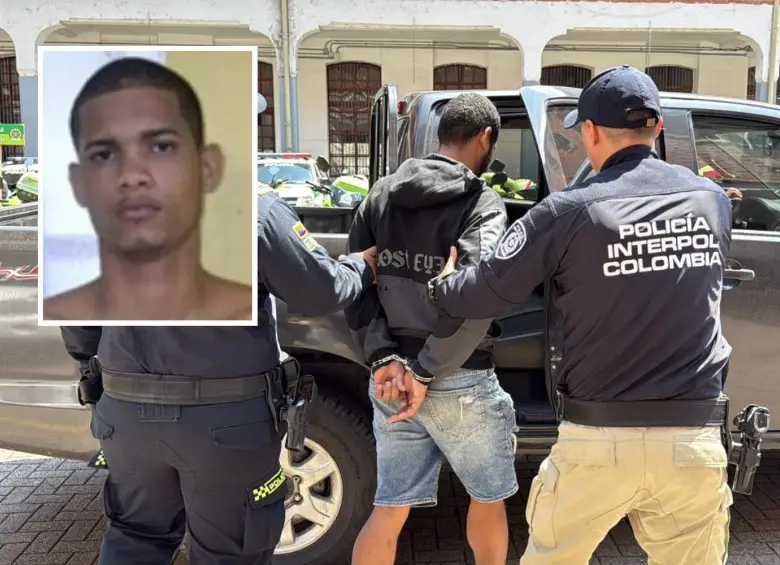 A Edgar Luis Beitía Lester lo capturaron agentes de la Policía Metropolitana y de la Interpol en el centro de Medellín cuando realizaban labores de requisa. FOTOS: CORTESÍA POLICÍA METROPOLITANA Y GOBIERNO DE PANAMÁ