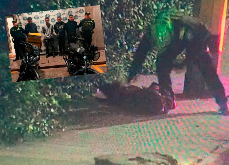 Los cuatro capturados por un hurto en El Poblado son investigados para establecer si participaron en otros hechos delictivos. FOTO: CORTESÍA POLICÍA METROPOLITANA Y SECRETARÍA DE SEGURIDAD DE MEDELLÍN