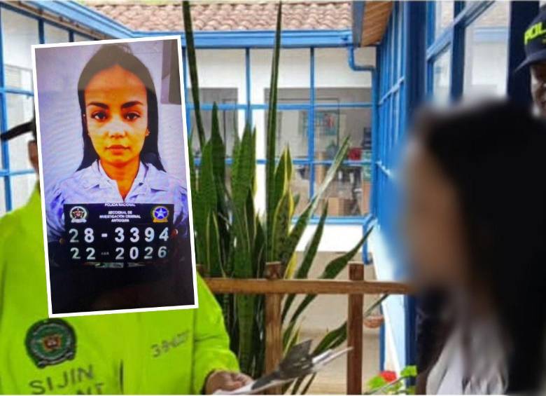 Así se produjo la captura de la enfermera dentro del Hospital La Merced, de Ciudad Bolívar, el pasado miércoles, para posteriormente ser reseñada en el marco del proceso judicial que se lleva en su contra. FOTOS: CORTESÍA POLICÍA ANTIOQUIA