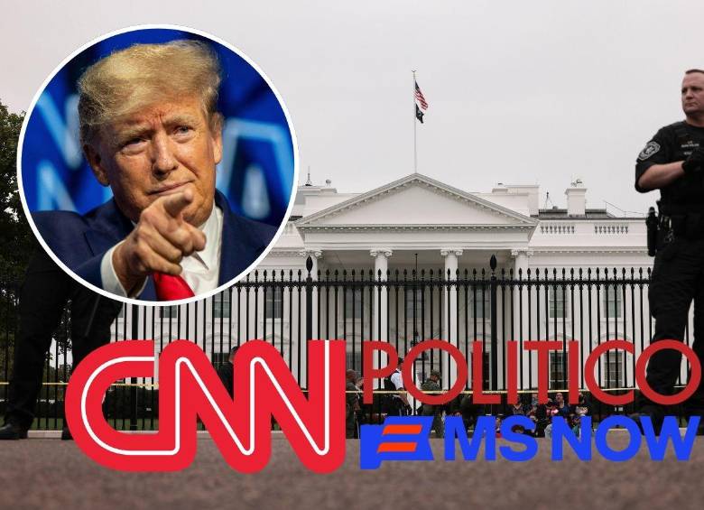 El presidente de Estados Unidos, Donald Trump, impidió acceso a los periodistas de CNN, Político y MS Now a la Casa Blanca, en medio de una disputa con ambos medios de comunicación. FOTOS: GETTY