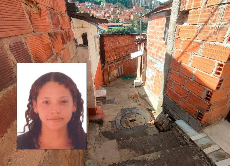 Marisel Pérez Márquez, de 25 años, murió en este callejón del barrio Caicedo, en el oriente de Medellín. Los vecinos del sector no la conocían. FOTOS: ANDRÉS GARCÍA HERNÁNDEZ Y CORTESÍA