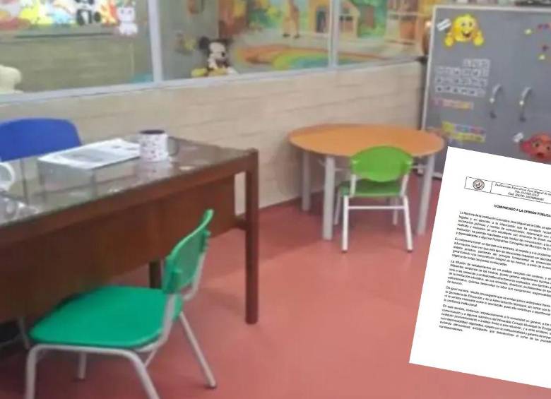 Por medio de un comunicado, desde la Institución Educativa José Miguel de la Calle se dieron las explicaciones sobre lo ocurrido con una niña de cinco años con discapacidad. FOTO: CORTESÍA