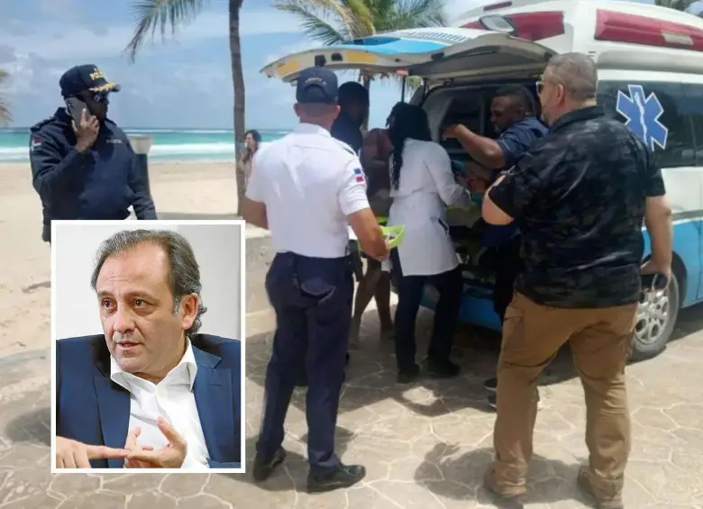 Esta fue la atención que hicieron los organismos de socorro de Punta Cana, República Dominicana, a Hugo Alberto Zuluaga Quintero, fundador de Quipux. Pese a los esfuerzos no pudieron salvarle la vida. FOTOS: CORTESÍA