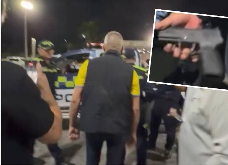 Agentes de la Policía Metropolitana detuvieron a esta persona y luego de imponerle un comparendo por el Código de Policía, lo dejaron en libertad. FOTOS: CORTESÍA