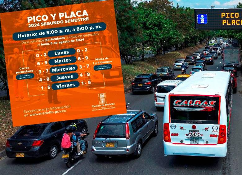 Este lunes el pico y placa le toca al 0 y 2 y quienes no lo cumplan tendrán una multa de 573.000 pesos. FOTO: MANUEL SALDARRIAGA