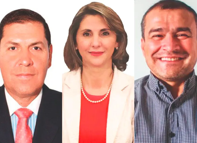 De izquierda a derecha, los ternados para ser contralor de Antioquia: Juan Fernando Castrillón Benjumea, Laura Emilse Marulanda Tobón y Juan Carlos Herrera Toro. FOTOS: CORTESÍA