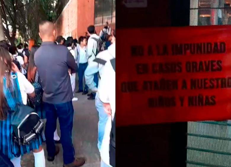 Los estudiantes decidieron no permitir la realización de la jornada académica en esta institución ante las inconformidades existentes con el rector. FOTO: CORTESÍA