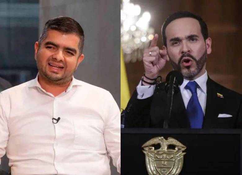 Julián Bedoya, en medio de un encuentro para definir los lineamientos para las elecciones regionales de 2027, dijo a sus aliados que apoyaran al presidente Abelardo de la Espriella. FOTOS: EL COLOMBIANO