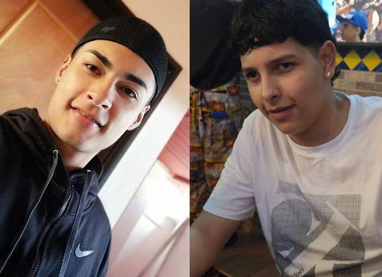 A Andrés Felipe López Bedoya lo estaban investigado, entre otros delitos, por los asesinatos de Estiben Alberto López Villa (izq.) y Mateo Cárdenas Arboleda (der), además de la de Juan Pablo Cano Villa. FOTOS: CORTESÍA