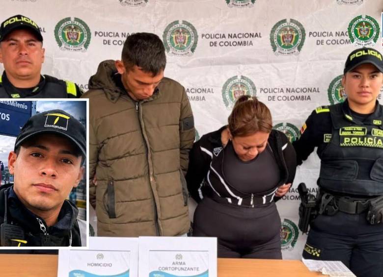 A Deibi Gabriel Acevedo Sánchez y a Anngi Natalia Díaz Sierra los mandaron a prisión por el asesinato del guarda de seguridad Cristian David Garzón Castro (detalle). FOTOS: CORTESÍA