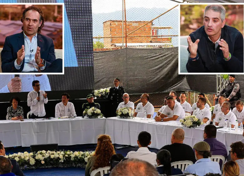 El alcalde de Medellín, Federico Gutiérrez, y el gobernador de Antioquia, Andrés Julián Rendón, aseguraron que esta decisión era un avance para entregarle el país a la criminalidad. FOTOS: MANUEL SALDARRIAGA