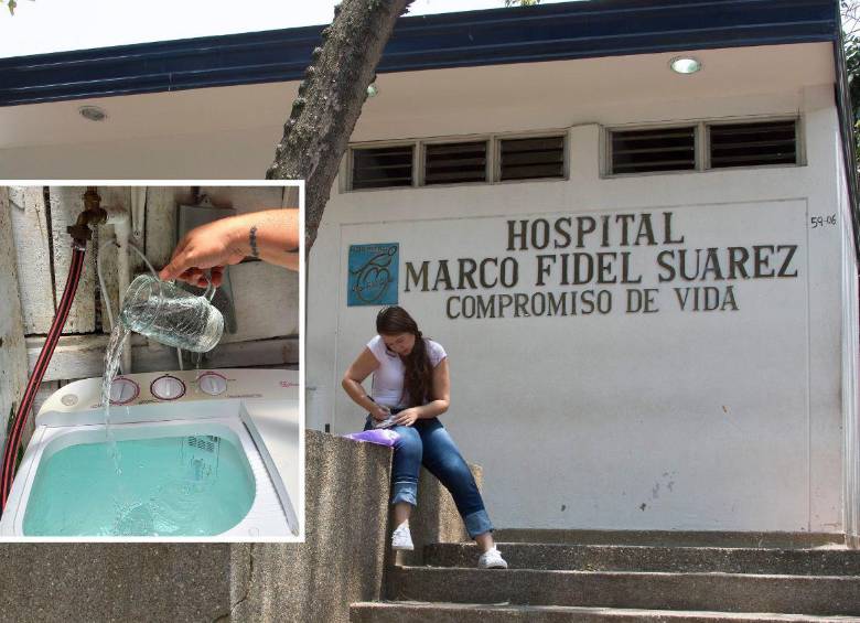 El menor, tras caer a una lavadora, fue trasladado al Hospital Marco Fidel Suárez, en su sede pediátrica en el barrio Niquía, donde falleció. FOTOS: RÓBINSON SÁENZ Y MAURICIO PALACIO