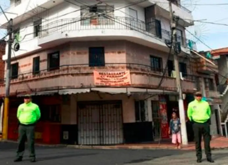 El edificio El Faraón es la ocupación más significativa de las autoridades en los operativos contra La Terraza en el nororiente de Medellín. FOTO: CORTESÍA