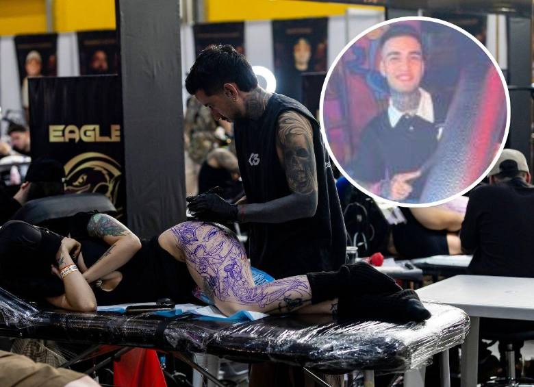 Juan Felipe Palacio Vélez, de 26 años, murió este miércoles en el Hospital General de Medellín, donde tuvo que ser remitido por cuenta de una infección que se originó en un tatuaje que se hizo en Expotatuaje, según sus familiares. FOTOS: CAMILO SUÁREZ Y CORTESÍA