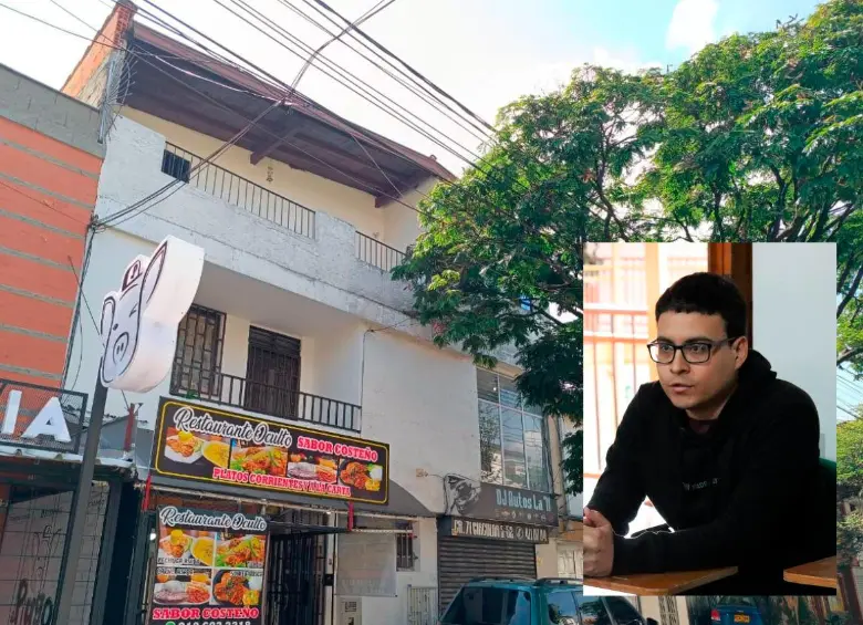 En esta vivienda del barrio Laureles, occidente de Medellín, ocurrió el asesinato del personero Federico Hull Marín (detalle), de 27 años, el pasado 15 de marzo. FOTOS: Susana Cogua Pérez y cortesía