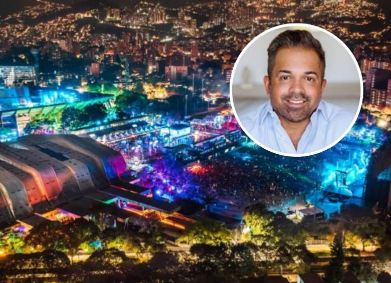 El médico británico Ajay Bhatnagar, de 51 años, murió en un hospital de Medellín, producto de complicaciones que sufrió dentro de la Unidad Deportiva Atanasio Girardot, donde se realizaba el festival de música electrónica EDC. FOTOS: INSTAGRAM EDC COLOMBIA Y CORTESÍA