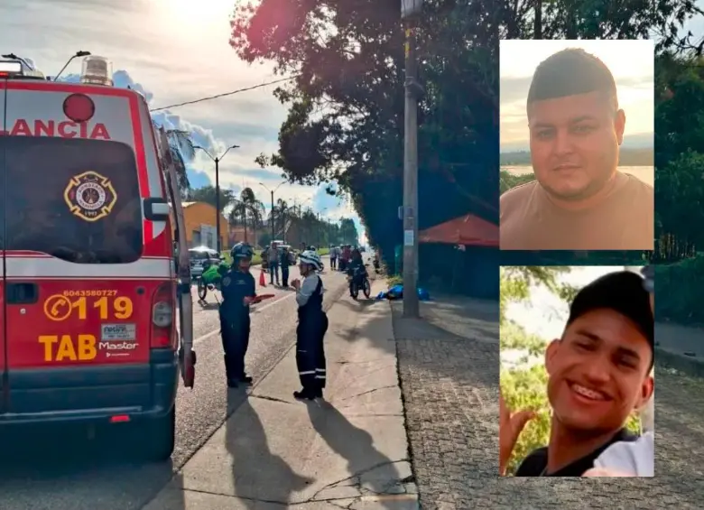 Como Cristian Rodríguez García (arriba) y alias Borojó (abajo) fueron identificadas las víctimas del doble homicidio de este sábado en la autopista Medellín-Bogotá. FOTOS: CORTESÍA