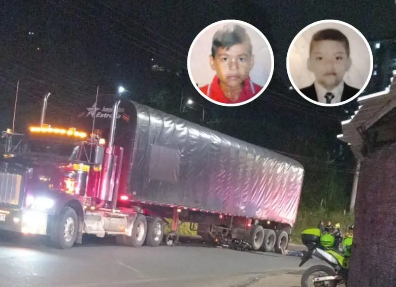 Erik Santiago Amaya Jara, de 15 años, y Yeri Santiago Bahamón Bastidas, de 17, fallecieron en el accidente registrado en la variante a Caldas, en jurisdicción de La Estrella. Ambos eran oriundos de Neiva, Huila. FOTOS: CORTESÍA