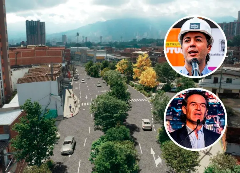 Este fue el último render que se presentó de las obras que se pensaban hacer en la quebrada La Limona y en el resto de la vía vieja a San Antonio de Prado. Tanto en las alcaldías de Daniel Quintero (arriba) como en la de Federico Gutiérrez (abajo) se presentaron proyectos que no se han ejecutado. FOTO: CORTESÍA