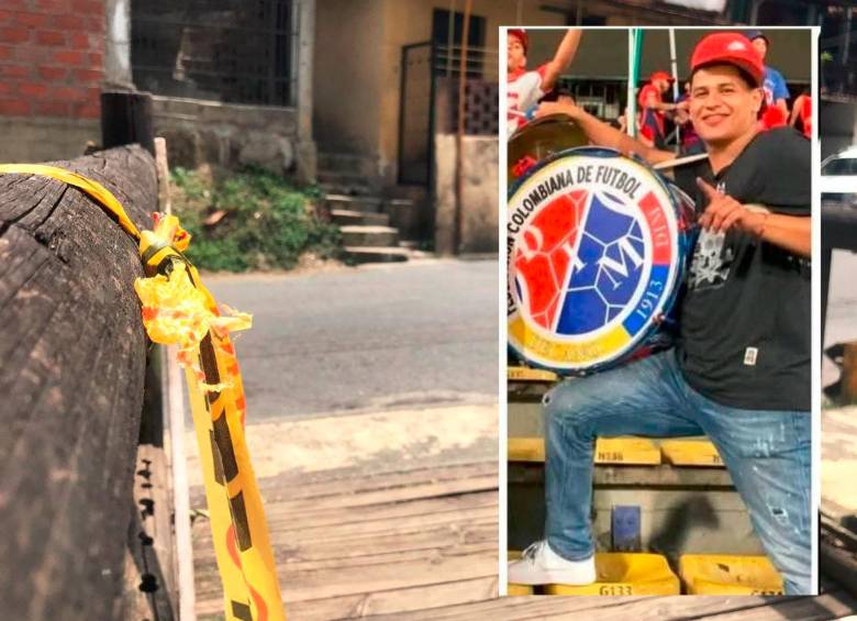 Julián García Mora (detalle), de 25 años, fue ultimado en esta calle del barrio Villatina, donde lo abandonaron los hombres que lo raptaron en un carro particular. FOTOS: LAURA ROSA JIMÉNEZ VALENCIA Y CORTESÍA