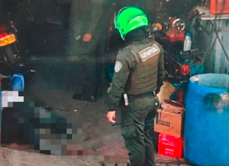 Dentro de este taller en la zona urbana de Andes ocurrió el asesinato de dos hermanos, mientras que otras dos personas fueron baleadas en San Andrés de Cuerquia. FOTO: Cortesía