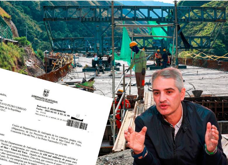 El gobernador de Antioquia, Andrés Julián Rendón, está agotando todos los recursos para poder culminar las obras complementarias del Túnel del Toyo y por eso le envió la carta al presidente Gustavo Petro. FOTOS: EL COLOMBIANO