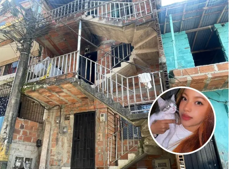 A Selene Roldán Blandón (detalle), de 25 años, la encontraron muerta en el segundo piso de esta casa, en el barrio San Pablo, comuna 1 (Popular), en el nororiente de Medellín. FOTO: ALEJANDRA MORALES RÍOS Y CORTESÍA