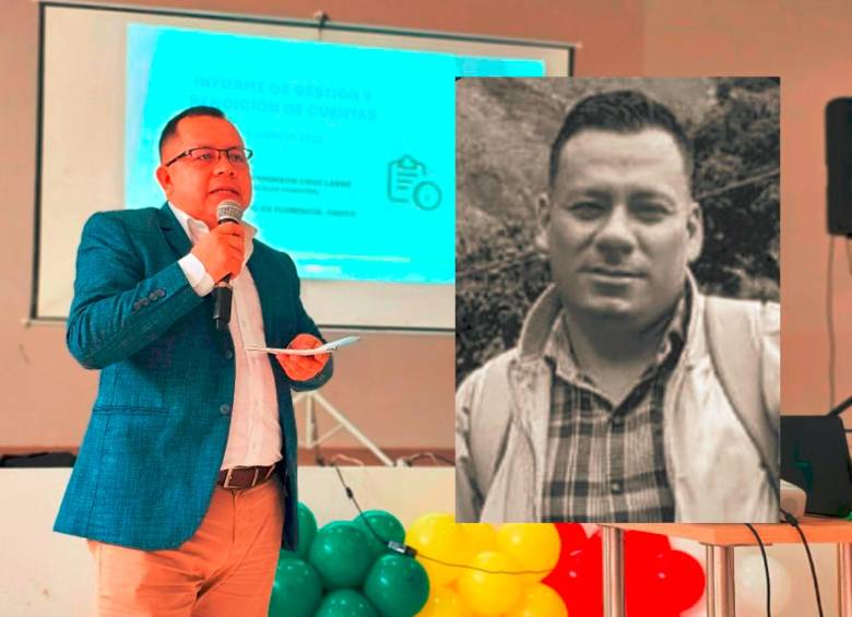 Yimer Cruz Ortega (detalle) fue asesinado en un ataque sicarial en Florencia, Cauca, en medio de un ataque en el que también falleció el cuñado del alcalde de este municipio, Robert Erminson Cruz Lasso (principal). FOTOS: CORTESÍA ALCALDÍA DE FLORENCIA (CAUCA).