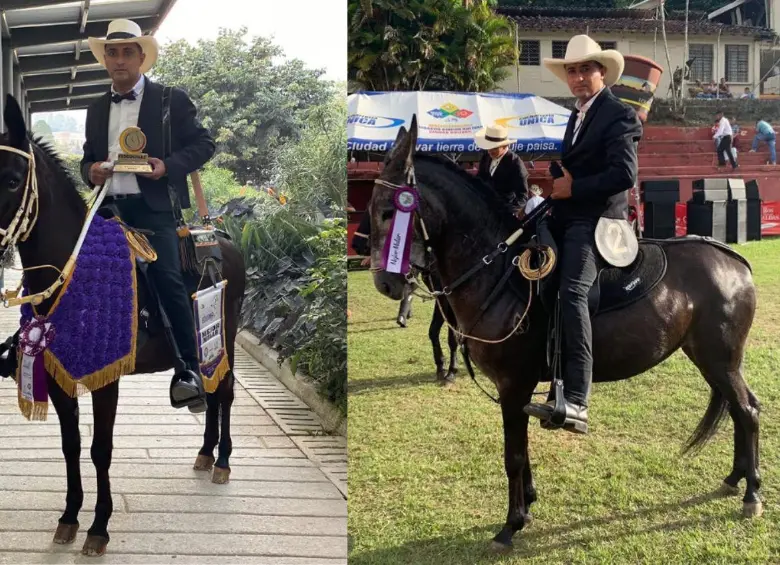 Nicolás Caro Ángel había recibido múltiples reconocimientos nacionales e internacionales por sus habilidades para montar mula de silla. FOTOS: REDES SOCIALES