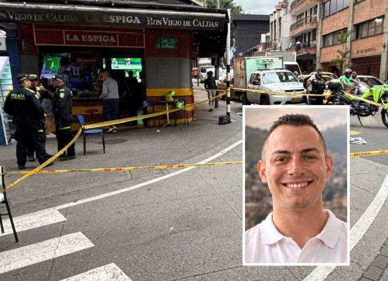 El presidente de la Junta de Acción Comunal del barrio Artex (Itagüí), Juan Esteban Urán Castro, de 27 años, fue uno de los muertos en medio del intento de hurto en La Playa con Girardot. FOTOS: JAIDER ESCOBAR BUITRAGO Y CORTESÍA
