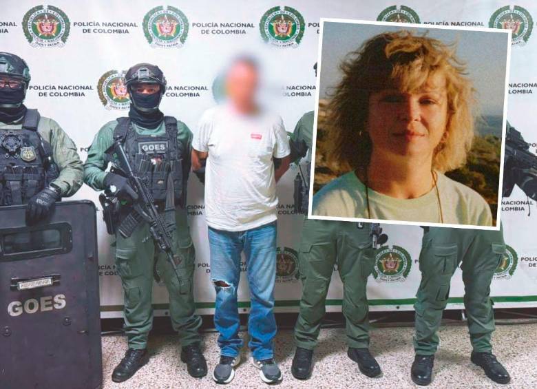 Antonio Márquez Gómez, conocido como El Descuartizador, fue capturado en La Pintada. Era buscado con circular roja de Interpol por un crimen de Corinne Di Dio (detalle). FOTOS CORTESÍA POLICÍA ANTIOQUIA
