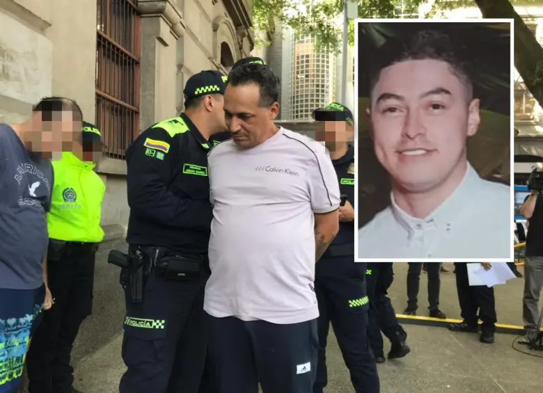 A Rubén Andrés Arango Montoya (principal), alias El Gomelo, lo capturaron, entre otros delitos, por el asesinato de Kevin Alexis Casas García (detalle), de 27 años, en el barrio Los Mangos. FOTOS: LAURA ROSA JIMÉNEZ VALENCIA Y CORTESÍA