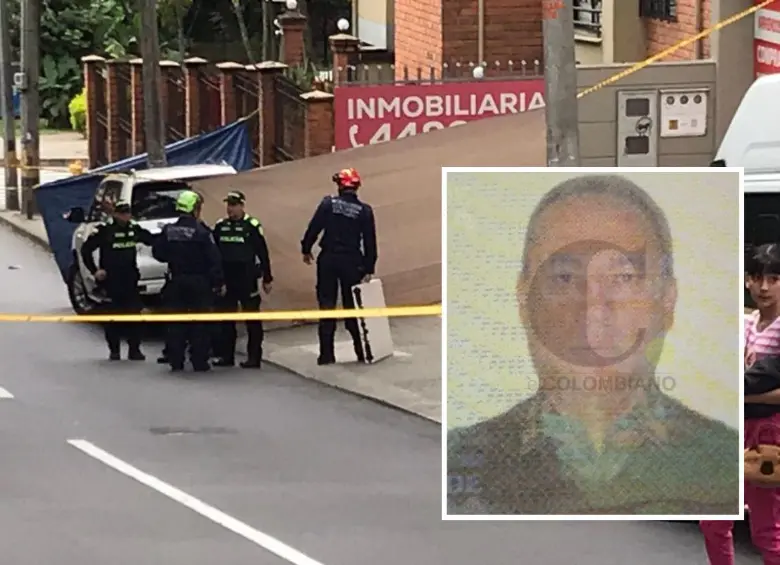 A Henry Ocampo Suaza, de 55 años, lo asesinaron cuando se había bajado de su carro para dejar un electrodoméstico que se le había dañado. Lo venían siguiendo desde el Centro Comercial El Tesoro, donde había estado en un gimnasio. FOTOS: LAURA ROSA JIMÉNEZ VALENCIA Y CORTESÍA