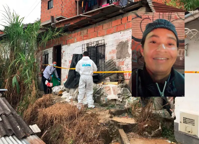 Dentro de esta casa del barrio Llanaditas, de Medellín, ocurrió el homicidio 200 de 2025. La víctima fue el hombre trans, Ángelo Posso Vera, de 43 años, a quien asesinaron con arma blanca en medio de una aparente riña. FOTO: LAURA ROSA JIMÉNEZ VALENCIA Y CORTESÍA