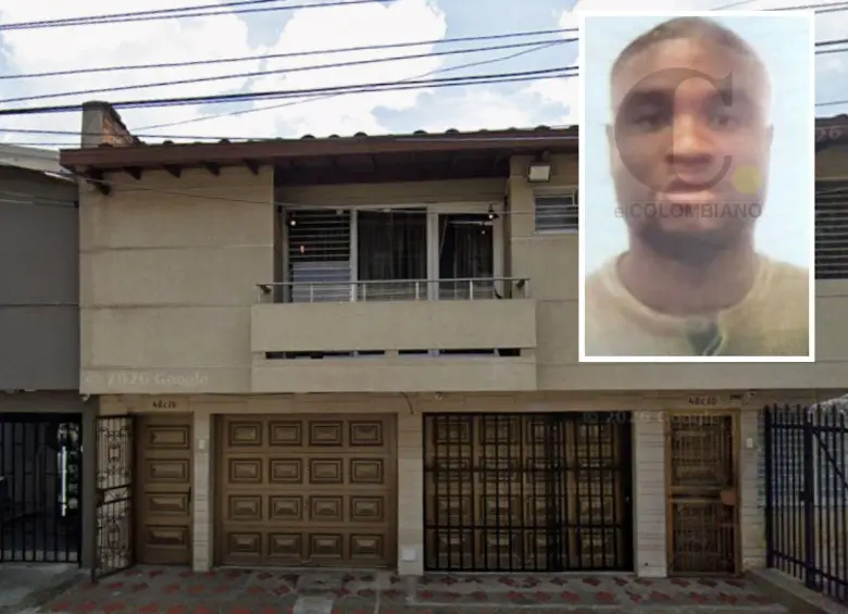 Dentro de esta casa, en el barrio Estadio, ocurrió el asesinato del estadounidense Jean Roody Dagobert (detalle), de 36 años. FOTO: GOOGLE MAPS Y CORTESÍA