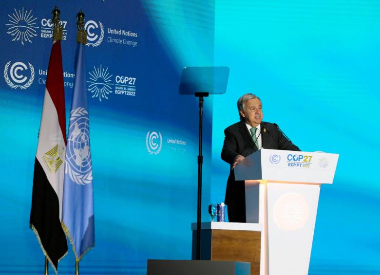 Guterres pidió a los países que no utilicen los conflictos como “excusa” para alejarse del objetivo fijado en el Acuerdo de París. FOTO: EFE