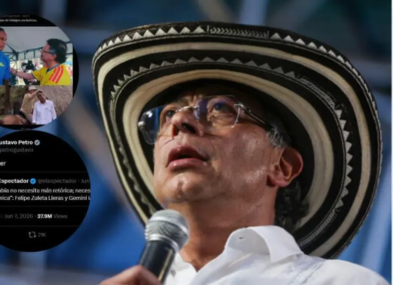 Las publicaciones de Gustavo Petro en X volvieron a generar controversia tras el caso de Yerry Mina, una discusión que reabrió debates sobre racismo, polarización política y el alcance de los mensajes presidenciales en redes sociales. FOTO: Colprensa, redes sociales.