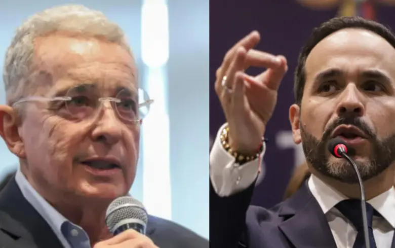Ambos líderes de sus respectivos sectores políticos, Álvaro Uribe (Centro Democrático) y Abelardo de la Espriella (Defensores de la Patria), buscan consolidar el voto de la derecha. Los resultados de la primera vuelta presidencial muestran la ventaja electoral para el hoy presidente electo. Foto: Colprensa