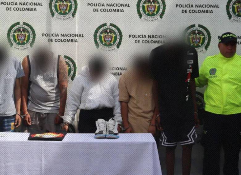 Estos son los cinco capturados por el crimen de María Camila Potosí. Foto: Policía de Cali