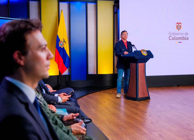 El superintendente de Salud, Daniel Quintero, durante la alocución del presidente Gustavo Petro el pasado 27 de abril. FOTO Cortesía Presidencia