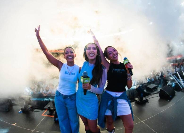Stephanie, Daniela y Karen Carvajalino durante el desarrollo del Biz Fest en Medellín. FOTO: Biz Fest.