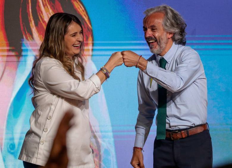 La fórmula presidencial de la centroderecha: la senadora Paloma Valencia y el exdirector del Dane, Juan Daniel Oviedo. FOTO: Colprensa