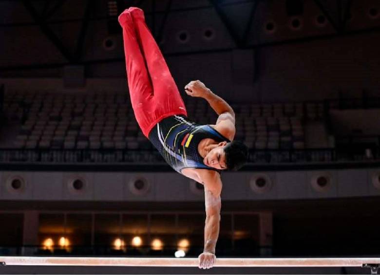 Ángel Barajas, el mejor gimnasta en la historia de Colombia. FOTO CORTESÍA COC