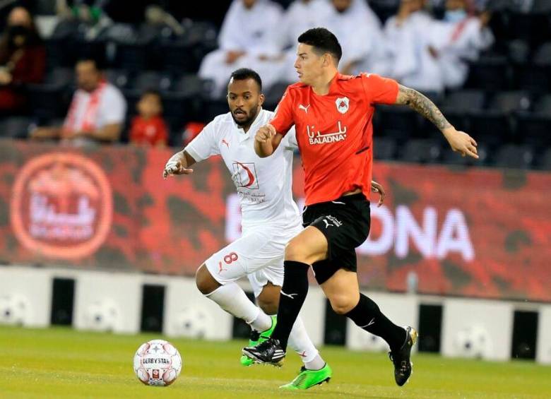 James Rodríguez anotó cuatro goles con el Al Rayyan del fútbol de Qatar, al que llegó en septiembre de 2021. FOTO CORTESíA