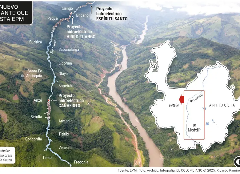 El proyecto Espíritu Santo es una de las más grandes centrales de generación que se proyectan en río Cauca después de Hidroituango. FOTO: Archivo