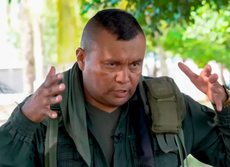 Alexander Díaz, alias Calarcá, jefe disidente de las Farc. Foto: tomada de video