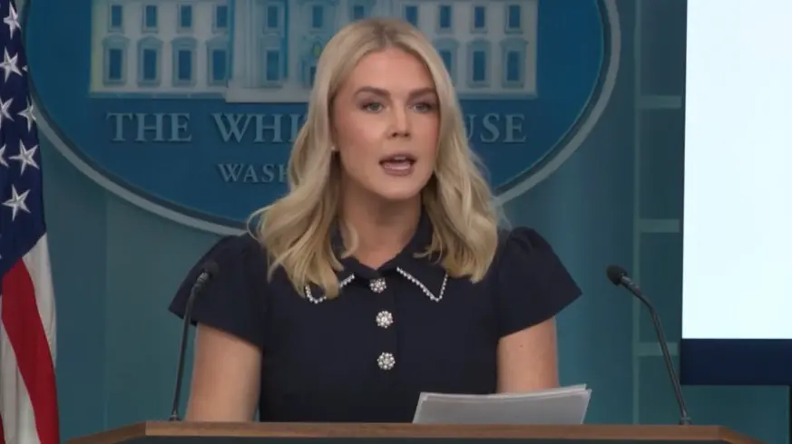 Karoline Leavitt es una de las funcionarias más jóvenes en el gobierno de Donald Trump. Imagen: captura de video. 